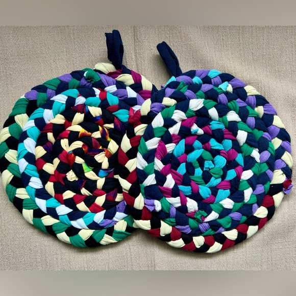 Braided Trivet Potholder Set of 2 - Picture 3 of 12